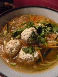 soupe aux boulettes de poulet