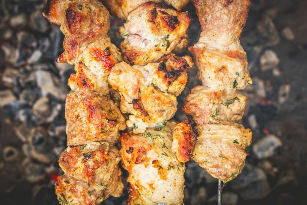 brochettes poulet roquefort